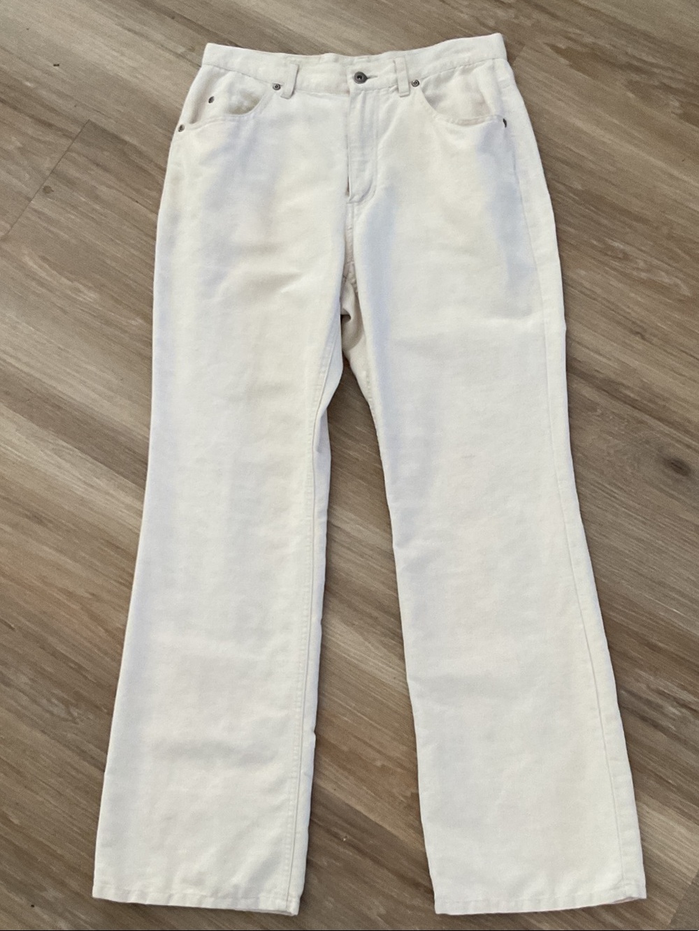 Liz Claiborne Cream Linen-Cotton Pants